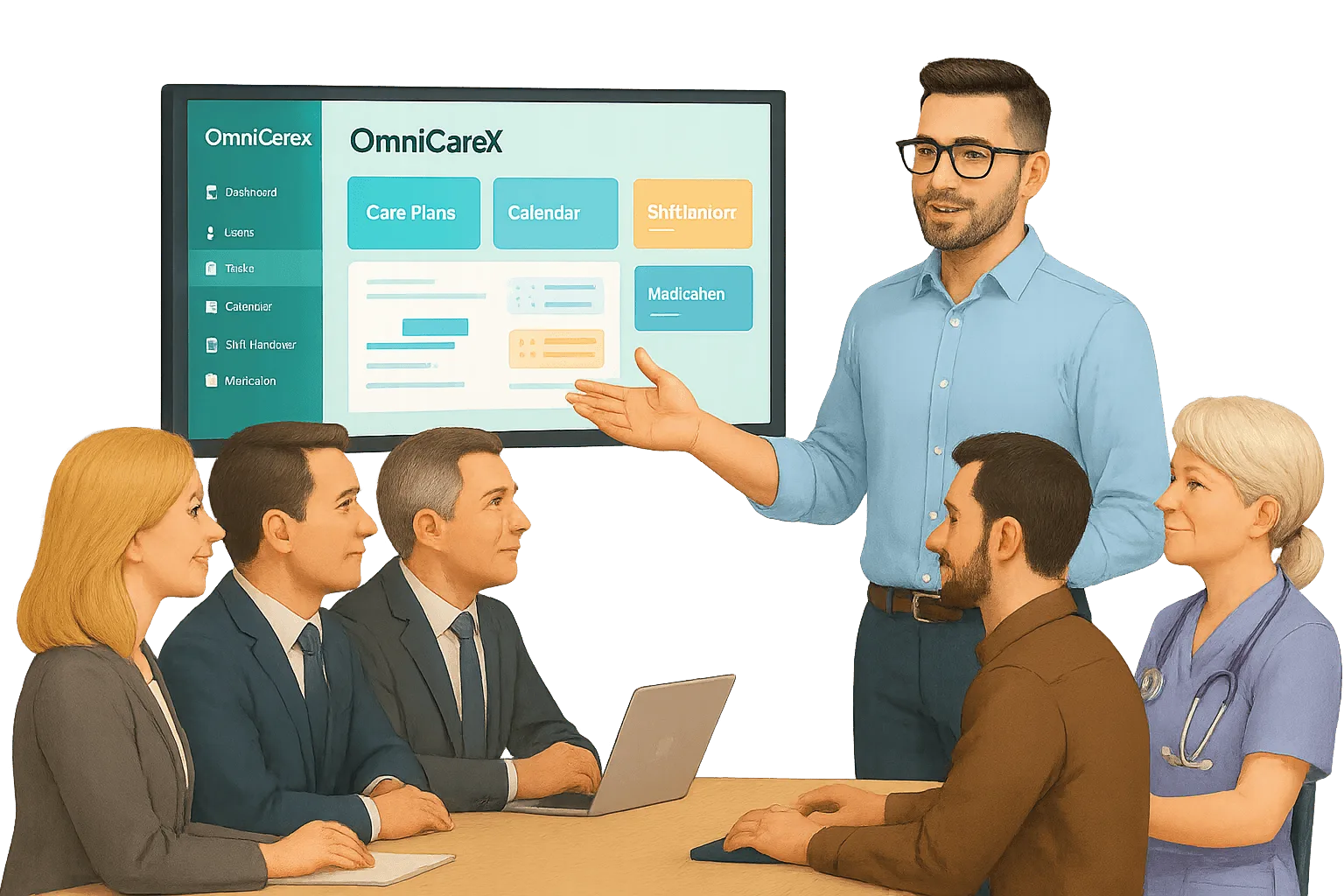 Sastanak tima u domu za starije osobe